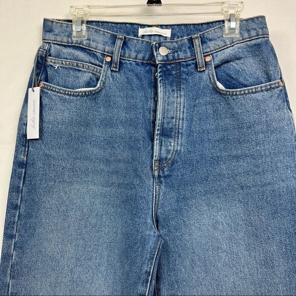 Betro Simone High rise button front straight leg rigid cotton blue jeans NWT - Picture 2 of 14